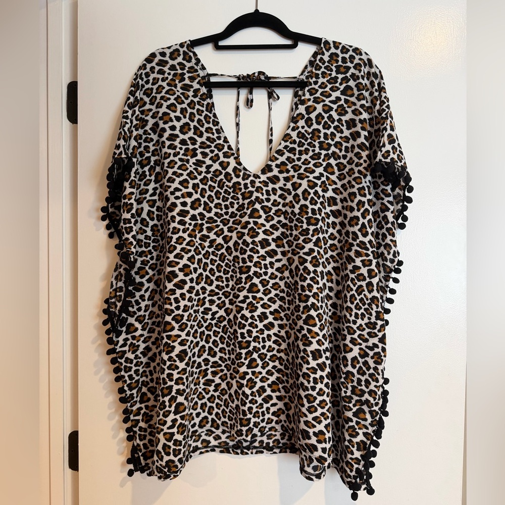 Xhilaration Leopard Print Swim Cover-Up